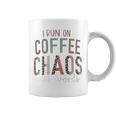I Run On Coffee Chaos Cuss Words Saying Women Coffee Mug