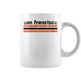 San Francisco California Three Stripe Vintage Weathered Coffee Mug