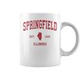 Springfield Illinois Il Vintage Sports Red Print Coffee Mug