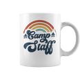 Summer Camp Counselor Staff Groovy Rainbow Camp Counselor Coffee Mug