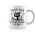 Test Day Stressed Teachers & Students Testing Cat Coffee Mug