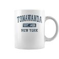 Tonawanda New York Ny Vintage Sports Navy Print Coffee Mug