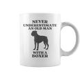 Never Underestimate An Old Man With A Boxer Dog Coffee Mug