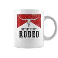 Vintage Bull Skull Western Life Country Not My First Rodeo Coffee Mug