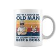 Vintage Grumpy Old Man Like Beer And Dogs Red Corgi Grandpa Coffee Mug