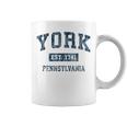 York Pennsylvania Pa Vintage Sports Navy Print Coffee Mug