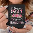 100 Year Old Made In 1924 Floral 100Th Birthday Women Coffee Mug Unique Gifts