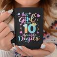 10Th Birthday This Girl Is Now 10 Double Digits Tie Dye Coffee Mug Funny Gifts