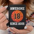 18Th Birthday Basketball Lover 18 Years Old Vintage Sports Coffee Mug Unique Gifts