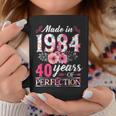 40 Year Old Made In 1984 Floral Flower 40Th Birthday Womens Coffee Mug Unique Gifts