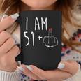 I Am 51 Plus 1 Middle Finger Girl 52Nd Birthday 52 Years Old Coffee Mug Funny Gifts