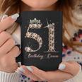 51 Year Old Its My 51St Birthday Queen Diamond Heels Crown Coffee Mug Personalized Gifts