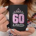 60 And Fabulous 60Th Birthday 60 Yrs Crown Pink Coffee Mug Unique Gifts