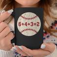6432 Baseball Double Play Retro Baseball Player Coffee Mug Funny Gifts