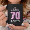 70 And Fabulous 70Th Birthday 70 Yrs Crown Pink Coffee Mug Unique Gifts