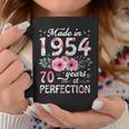 70 Year Old Made In 1954 Floral 70Th Birthday Women Coffee Mug Funny Gifts