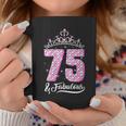 75 And Fabulous 75Th Birthday 75 Yrs Crown Pink Coffee Mug Unique Gifts