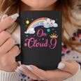 9 Year Old Birthday Decorations Rainbow On Cloud Nine 9Th Coffee Mug Personalized Gifts