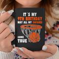 9 Year Old Happy 9Th Birthday Basketball 9Th Birthday Coffee Mug Personalized Gifts