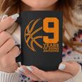9 Years Of Being Awesome Basketball 9Th Birthday Coffee Mug Personalized Gifts