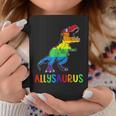 Allysaurus Lgbt Dinosaur Rainbow Flag Ally Lgbt Pride Coffee Mug Unique Gifts