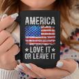 America Love It Or Leave It Patriotic Phrase Coffee Mug Unique Gifts
