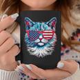 American Cat Sunglasses Usa Flag 4Th Of July Memorial Day Coffee Mug Unique Gifts