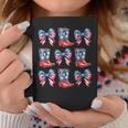 American Flag Boots And Bows 4Th Of July Cowgirl Western Coffee Mug Unique Gifts