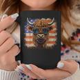 American Flag Highland Cow-Fourth Of July Cow Lover Cool Coffee Mug Unique Gifts