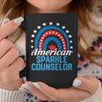 American Sparkle Counselor Rainbow Usa Flag 4Th Of July Coffee Mug Unique Gifts