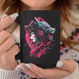 Anime Manga Cyberpunk Aesthetic Techwear Harajuku Wolf Taza de café Regalos divertidos