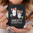 Anxiety Has Many Faces Unicorn Anxiety Has Many Faces Coffee Mug Unique Gifts