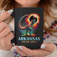 Arkansas Totality Total Solar Eclipse 2024Rex Dinosaur Coffee Mug Unique Gifts