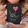 Asl I Love You Hand Sign Language Heart Valentine's Day Coffee Mug Funny Gifts