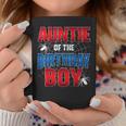 Auntie Of The Birthday Boy Costume Spider Web Birthday Party Coffee Mug Funny Gifts