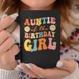 Auntie Of The Birthday Girl Niece Groovy Aunt Retro Theme Coffee Mug Funny Gifts