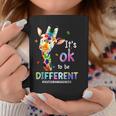 Autism Awareness Acceptance Giraffe Its Ok To Be Different Coffee Mug Unique Gifts