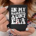 In My Baseball Aunt Era Groovy Vintage Baseball Aunt Auntie Coffee Mug Personalized Gifts