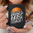 Basketball Ball Repeat After Me Yes Coach Vintage Sports Coffee Mug Unique Gifts