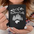 Bear Pooping In Woods Nature Camping Accessories Coffee Mug Unique Gifts