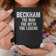 Beckham The Man The Myth The Legend First Name Beckham Coffee Mug Funny Gifts