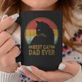 Best Cat Dad Ever Retro Sunset Daddy Cat Father's Day Coffee Mug Unique Gifts