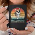 Best Corgi Dad Ever Retro Vintage Années 60 70 Coucher De Soleil Tasse Cadeaux drôles