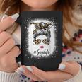 Bleached Gigi Life Messy Hair Bun Leopard Print Women Coffee Mug Personalized Gifts