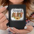 Blessed Aunt Bleached Cheetah Print Sunflowers Auntie Coffee Mug Unique Gifts
