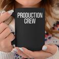 Bold Production Crew Text Print On Back Film Crew Coffee Mug Unique Gifts
