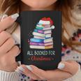 All Booked For Christmas Book Watercolor Tree Teacher Family Coffee Mug Funny Gifts