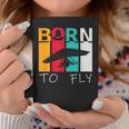 Born To Fly Hang Glider Hang-Gliding Pilot Aviator Coffee Mug Unique Gifts