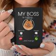My Boss Is Calling Pomeranian Breed Dog Lover Coffee Mug Unique Gifts