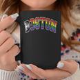 Boston Arched Style Text Progress Pride Pattern Coffee Mug Unique Gifts